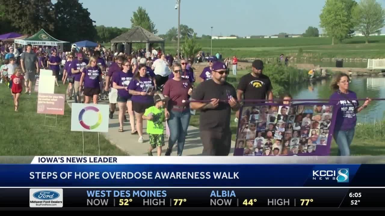 Hundreds join together in Ankeny for Steps of Hope overdose awareness walk YouTube