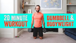 WOW! 20 Minute Dumbbell \& Bodyweight Fat Burner | The Body Coach TV