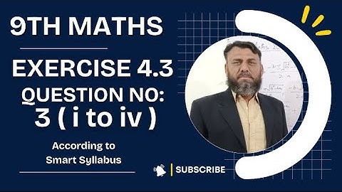 9th class maths chapter 4 exercise 4.3 Question 3 (i - v)|| class 9 maths ch 4 ex 4.3  Q 3 (i - v)