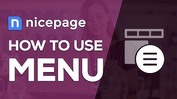 How to use the Menu in Nicepage Website Builder