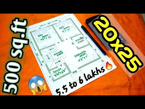 500 Sq Ft House Plan 2 Bhk Flat 20x25 Gharka Naksha Civil Pathshala You 500 Sq Ft House Plan 2 Bhk, 400 Sq Ft House Plans Indian Style