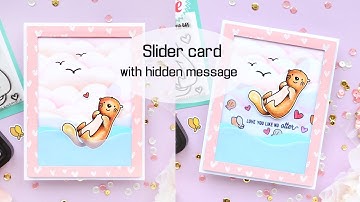 Slider card with hidden message