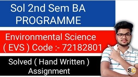 Sol Environmental Science in english ( EVS ) Assignment 2021 | 2nd Semester Solved Assignment 2021