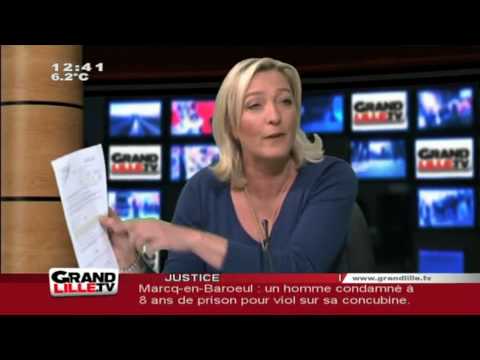 Toute l'info sur wizdeo.com . Marine Le Pen, tÃªte de liste Front National pour les Ã©lections rÃ©gionales Nord Pas-de-Calais, est l'invitÃ©e de Grand Lille TV. (DROITS RESERVES . Pour toute exploitation sur TV, web, mobile, aller sur wizdeo.com )