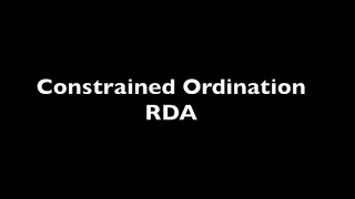Constrained Ordination (RDA)
