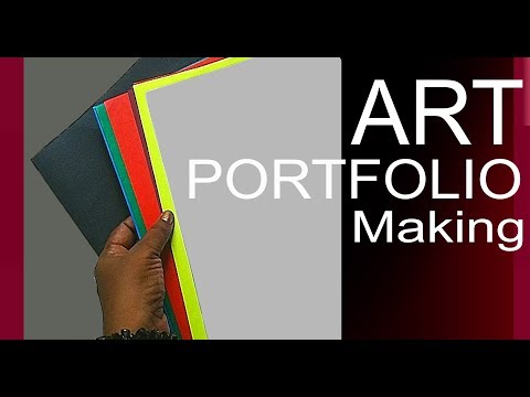 How to make an Art Portfolio. Simple easy folder making design tutorial/  Art students 