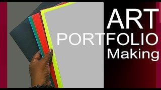 How to make an Art Portfolio. Simple easy folder making  design tutorial/ Art students