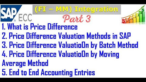 SAP FICO||MM to FI Integration ||What is Price Difference|| PRD Valuation Methods