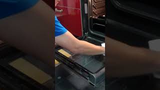 Oven double layer inner glass cleaning (Shorts : FIX HACK DIY)