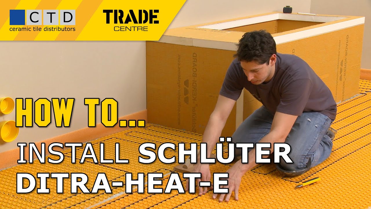 How To Install Schlüter Ditra-Heat-E Underfloor Heating - YouTube