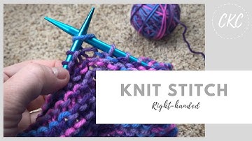How to Knit // The Knit Stitch for Kids // Right-handed Tutorial