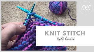How to Knit // The Knit Stitch for Kids // Right-handed Tutorial