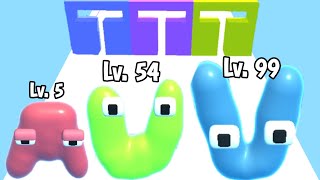 Alphabet Blob Running Shape Jelly Match Of Max Level Gameplay screenshot 1