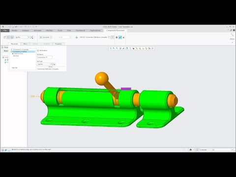 PTC Creo 4.0 tutorial: Slot connection - model placement