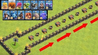 WHICH TROOP CAN OUT RUN THIS!?! " Clash of clans " RACE BASE!!