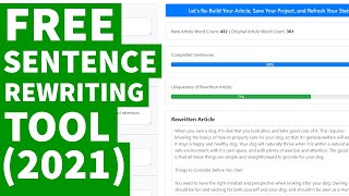 Sentence Rewriting Tool | FREE Article Rewriter Tool for Paraphrasing Sentences screenshot 5