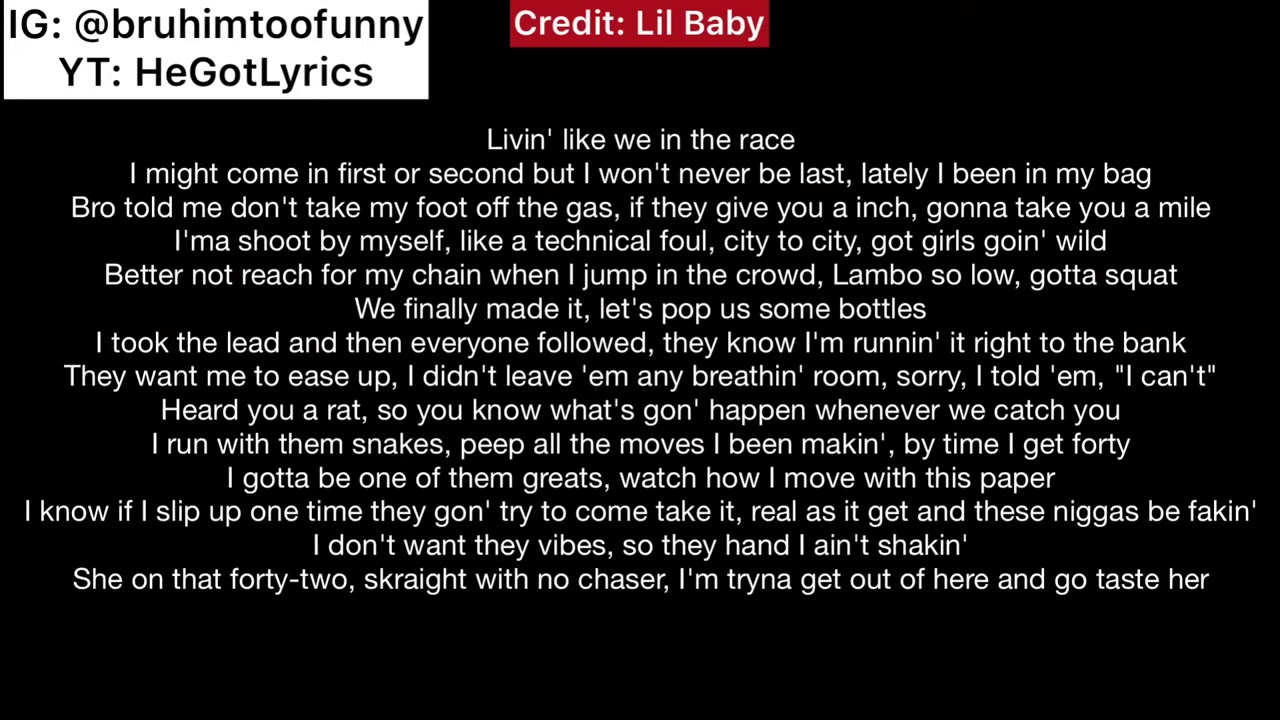 Lil Baby - Sum 2 Prove (Lyrics) - YouTube