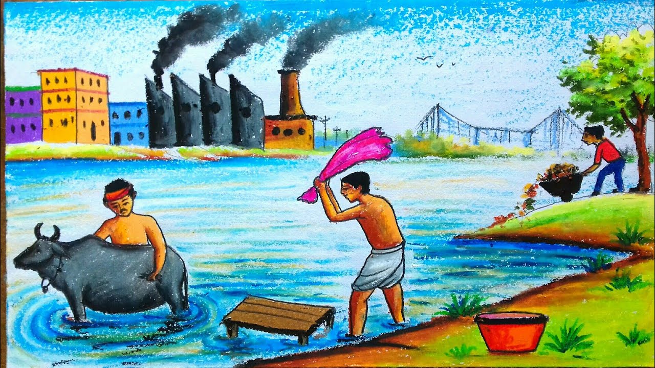 environment day drawingenvironmental drawingpollution drawingclean  energy green energy drawingrenewable energy scenery drawing  By Easy  Drawing SA  Facebook