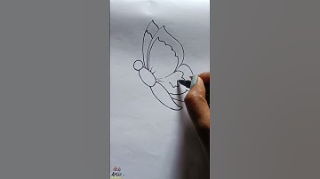 How to draw a flying Butterfly|Easy drawing|@artie1157 #shorts