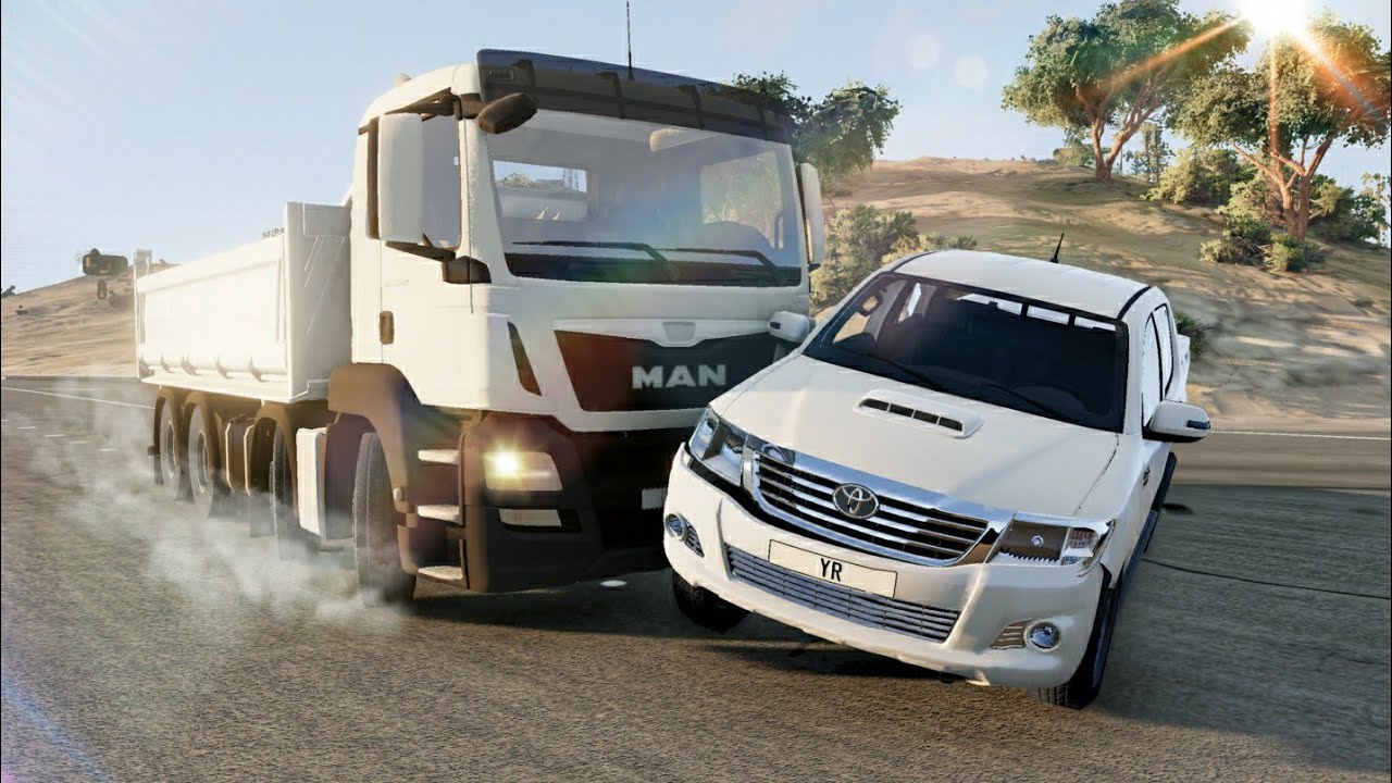 حوادث السيارات الواقعية بسبب التهور - BeamNG.Drive 😱