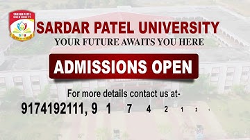 Sardar Patel University MP - Video By Adhyatmik Media Studio | University Profile Video