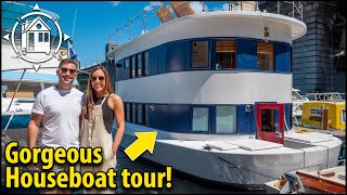 Couple buys gorgeous floating home  waterfront life next to million dollar homes!