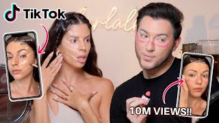 Testing EVERY viral tik tok makeup hack with Laura Lee!