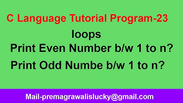 C Programming Tutorial | Program-23| even odd in c language