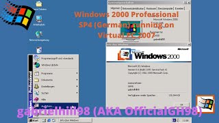 Running Windows 2000 Professional SP4 (German) inside Windows XP (Virtual PC 2007