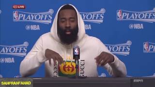 James Harden Postgame Interview | Rockets vs Spurs Game 6 | 2017 NBA Highlights HD
