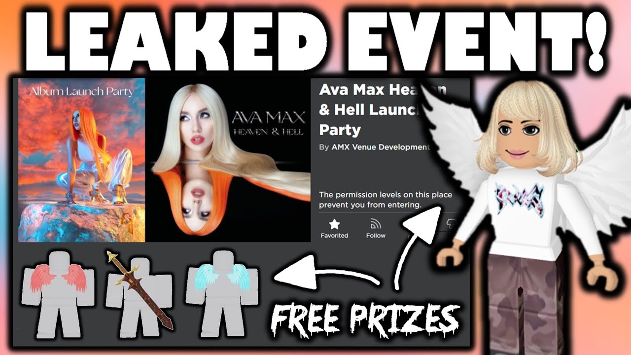 Leaked Ava Max Roblox Event Free Prizes Starts Tomorrow Youtube - disturbing or weird roblox usernames roblox forum