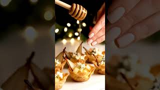 Pear And Blue Cheese Phyllo Cups With Honey