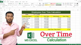 How to Calculate Overtime Hours in Microsoft Excel | Overtime Calculation formula in Excel screenshot 4