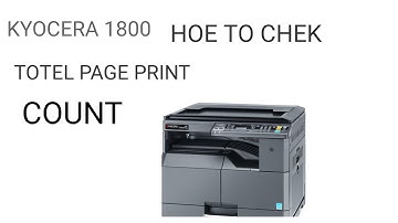Kyocera Taskalfa 1800 How to chek totel page print count Kyocera 1800