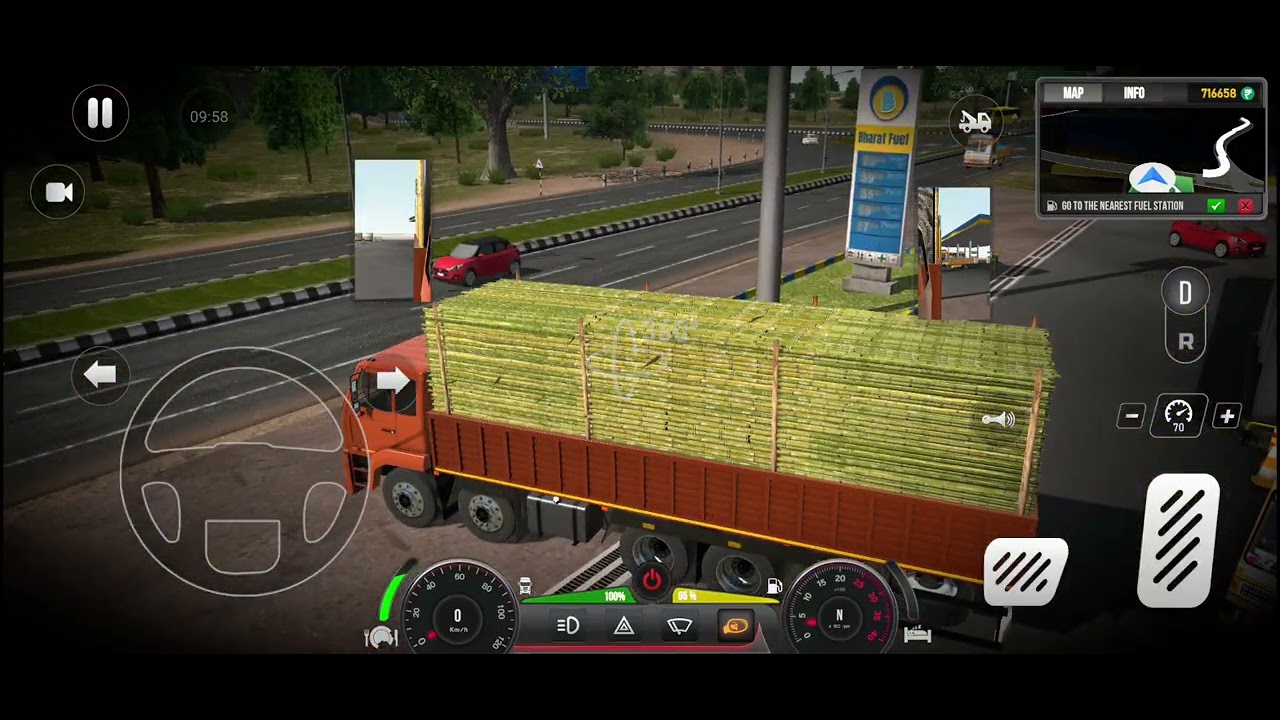 Drive truck in curve roads 