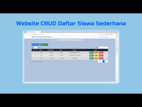 Website CRUD PHP MySQL | Web CRUD Data Siswa