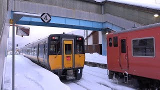 [雪景色の車窓]キハ187系 特急スーパーいなば車窓 上郡～智頭