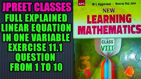 class 8 #mlaggarwal #linearequation variable chapter 11 exercise 11.1 question 1,2,3,4,5,6,7, 8,9,10