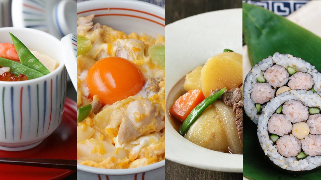 和食4選〜基本を覚えたい♪〜 / 4 Japanese-foods-selection - YouTube