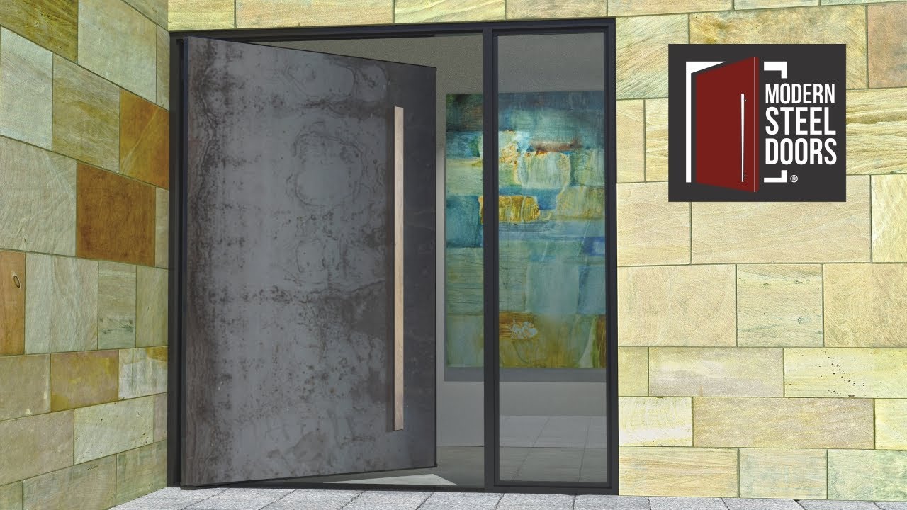 Raw Steel Pivot Door Design | MODERN STEEL DOORS - YouTube