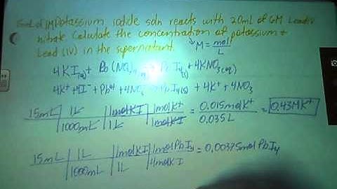 Ion Concentration calculation