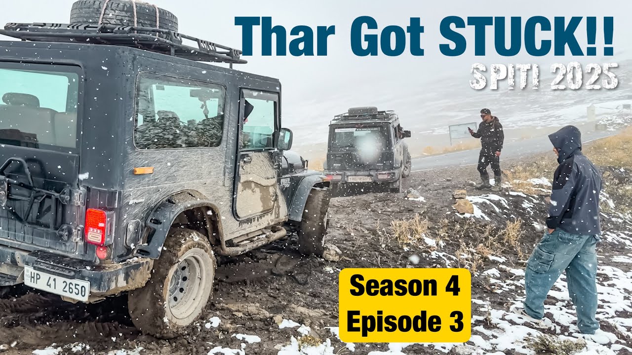 Thar got STUCK!!  | Entering Kaza | SPITI EXPEDITION 2025 | Season 4 - KAAFILA | EP.3 | #RudraShoots