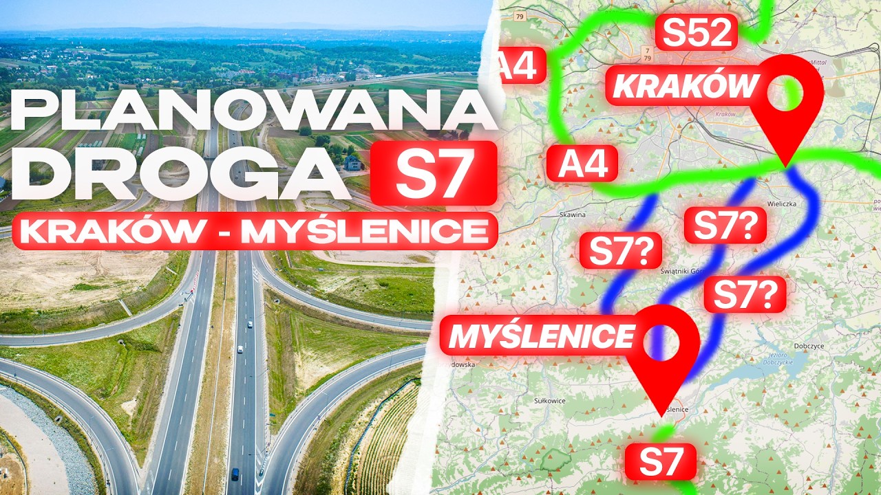 Droga ekspresowa S7 Kraków - Myślenice. Warianty, problemy, analizy itd.