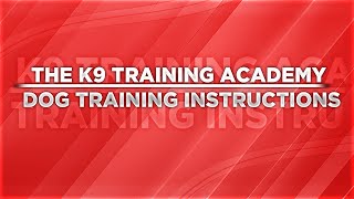 The K9 Training Academy | Dog Training Instructions