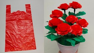 : Rose Flower Making with Plastic bag l Cara Membuat Bunga Mawar dari Plastik kresek l DIY Craft