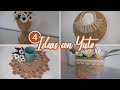 4 IDEAS de Manualidades para DECORAR con YUTE