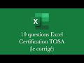 10 questions certification excel tosa le corrig