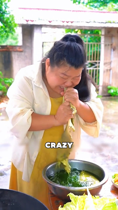 Today we tricked our chubby sister with cow stomach #shorts #food #asmreating #tiktok