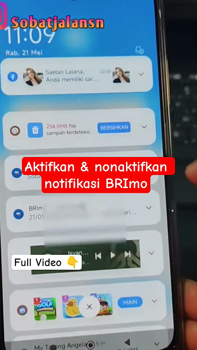 Aktifkan dan nonaktifkan Notifikasi BRImo #brimo
