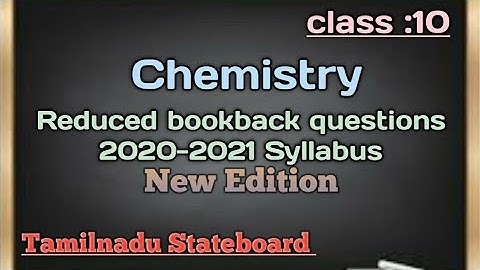 10th | Chemistry | Reduced | Book back | Question | TAMILNADU | STATEBOARD | 2020 EDITION ||